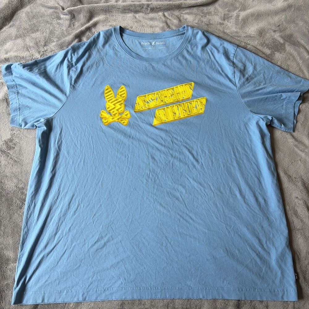 Psycho Bunny Big & Tall Men's Bunny Graphic T-Shirt 4XL 4X Blue